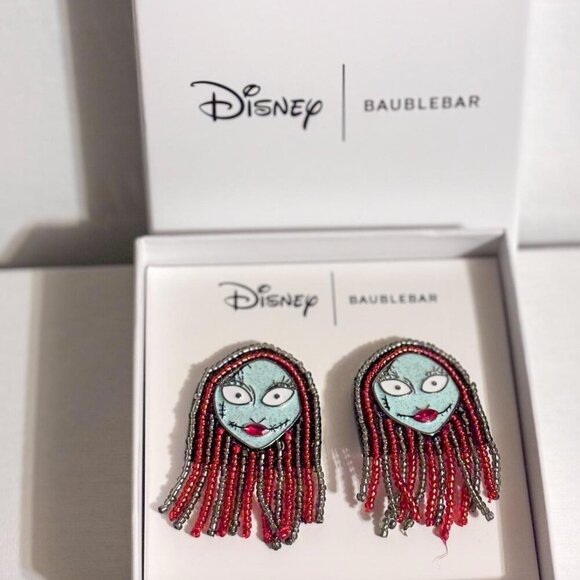 Disney Baublebar Sally Skellington Nightmare Before Christmas Earrings New Box - Picture 5 of 5